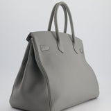 Hermès Bicolour Birkin 35cm Bag in Gris Mouette & Bleu Agathe Togo Leather with Palladium Hardware