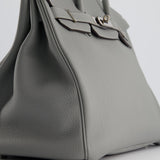 Hermès Bicolour Birkin 35cm Bag in Gris Mouette & Bleu Agathe Togo Leather with Palladium Hardware