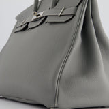 Hermès Bicolour Birkin 35cm Bag in Gris Mouette & Bleu Agathe Togo Leather with Palladium Hardware