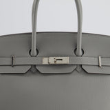 Hermès Bicolour Birkin 35cm Bag in Gris Mouette & Bleu Agathe Togo Leather with Palladium Hardware