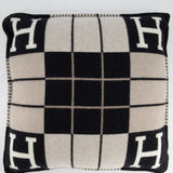 Hermès Avalon III Small Pillow in Écru, Gris Foncé RRP £650