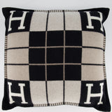 Hermès Avalon III Small Pillow in Écru, Gris Foncé RRP £650