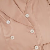 Alexander Terekhov Rose Satin Double Breasted Jacket with Peak Lapel UK 10