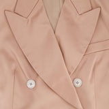 Alexander Terekhov Rose Satin Double Breasted Jacket with Peak Lapel UK 10