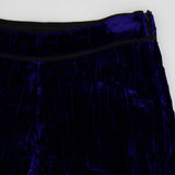 Chanel 12A Electric Blue Velvet Straight-Leg Trousers Size FR 38 (UK 10) RRP £1,550