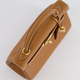 Hermès Kelly Bag 25cm Retourne in Gold Togo Leather with Gold Hardware