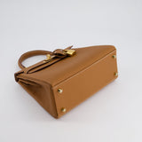 Hermès Kelly Bag 25cm Retourne in Gold Togo Leather with Gold Hardware