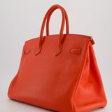 Hermès Birkin 35cm in Geranium Togo Leather with Palladium Hardware