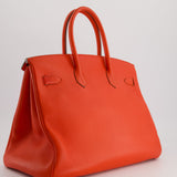 Hermès Birkin 35cm in Geranium Togo Leather with Palladium Hardware