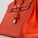 Hermès Birkin 35cm in Geranium Togo Leather with Palladium Hardware