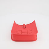 Hermès Mini Evelyne Bag in Rose Texas Clemence Leather with Palladium Hardware