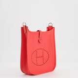 Hermès Mini Evelyne Bag in Rose Texas Clemence Leather with Palladium Hardware