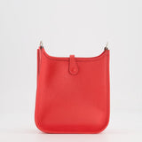 Hermès Mini Evelyne Bag in Rose Texas Clemence Leather with Palladium Hardware