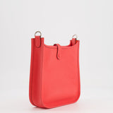 Hermès Mini Evelyne Bag in Rose Texas Clemence Leather with Palladium Hardware