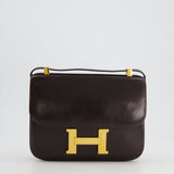 Hermès Vintage Constance 23cm in Brown Box Leather with Gold Hardware