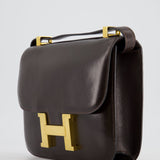 Hermès Vintage Constance 23cm in Brown Box Leather with Gold Hardware