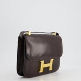 Hermès Vintage Constance 23cm in Brown Box Leather with Gold Hardware