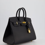 Hermès Birkin 25cm Bag in Noir Epsom Leather with Gold Hardware