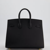 Hermès Birkin 25cm Bag in Noir Epsom Leather with Gold Hardware