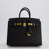 Hermès Birkin 25cm Bag in Noir Epsom Leather with Gold Hardware