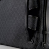 Gucci GG Black and Grey Briefcase with Back Strap Bag in Leather with Silver Hardware