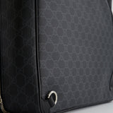 Gucci GG Black and Grey Briefcase with Back Strap Bag in Leather with Silver Hardware