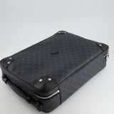 Gucci GG Black and Grey Briefcase with Back Strap Bag in Leather with Silver Hardware