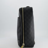 Gucci GG Black and Grey Briefcase with Back Strap Bag in Leather with Silver Hardware