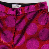 Halpern Pink Graphic Sequin Flare Trousers Size FR 40 (UK 12)