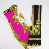 Versace Multicolour Medusa Renaissance Printed Silk Straight Trousers Size IT 38 (UK 6)