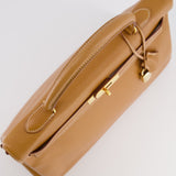 Hermès Vintage Kelly 35cm Bag in Gold Clemence Leather with Gold Hardware