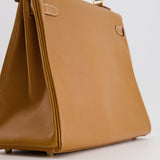 Hermès Vintage Kelly 35cm Bag in Gold Clemence Leather with Gold Hardware