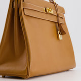 Hermès Vintage Kelly 35cm Bag in Gold Clemence Leather with Gold Hardware