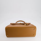 Hermès Vintage Kelly 35cm Bag in Gold Clemence Leather with Gold Hardware