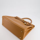 Hermès Vintage Kelly 35cm Bag in Gold Clemence Leather with Gold Hardware