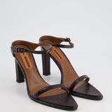 Missoni Brown Croc-Embossed Sandal Heels Size EU 37