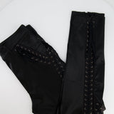 Dolce & Gabbana Black Satin Laced-Up Trousers Size IT 42 (UK 10)