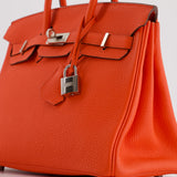 Hermès Birkin 25cm Bag in Capucine Togo Leather and Palladium Hardware