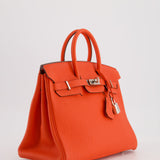 Hermès Birkin 25cm Bag in Capucine Togo Leather and Palladium Hardware