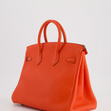 Hermès Birkin 25cm Bag in Capucine Togo Leather and Palladium Hardware