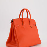 Hermès Birkin 25cm Bag in Capucine Togo Leather and Palladium Hardware