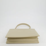 Celine Light Grey Large Clasp Bag in Box Calfskin with Brushed Gold Hardware