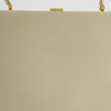 Celine Light Grey Large Clasp Bag in Box Calfskin with Brushed Gold Hardware