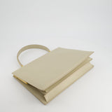 Celine Light Grey Large Clasp Bag in Box Calfskin with Brushed Gold Hardware