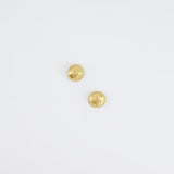 Chanel Vintage Brushed Gold CC Logo Round Clip-On Earrings