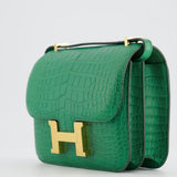 Hermès Constance III Mini 18cm Bag in Cactus Alligator Mississippiensis Leather with Gold Hardware