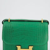 Hermès Constance III Mini 18cm Bag in Cactus Alligator Mississippiensis Leather with Gold Hardware