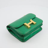 Hermès Constance III Mini 18cm Bag in Cactus Alligator Mississippiensis Leather with Gold Hardware