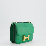 Hermès Constance III Mini 18cm Bag in Cactus Alligator Mississippiensis Leather with Gold Hardware