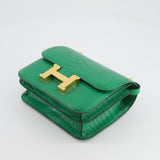 Hermès Constance III Mini 18cm Bag in Cactus Alligator Mississippiensis Leather with Gold Hardware